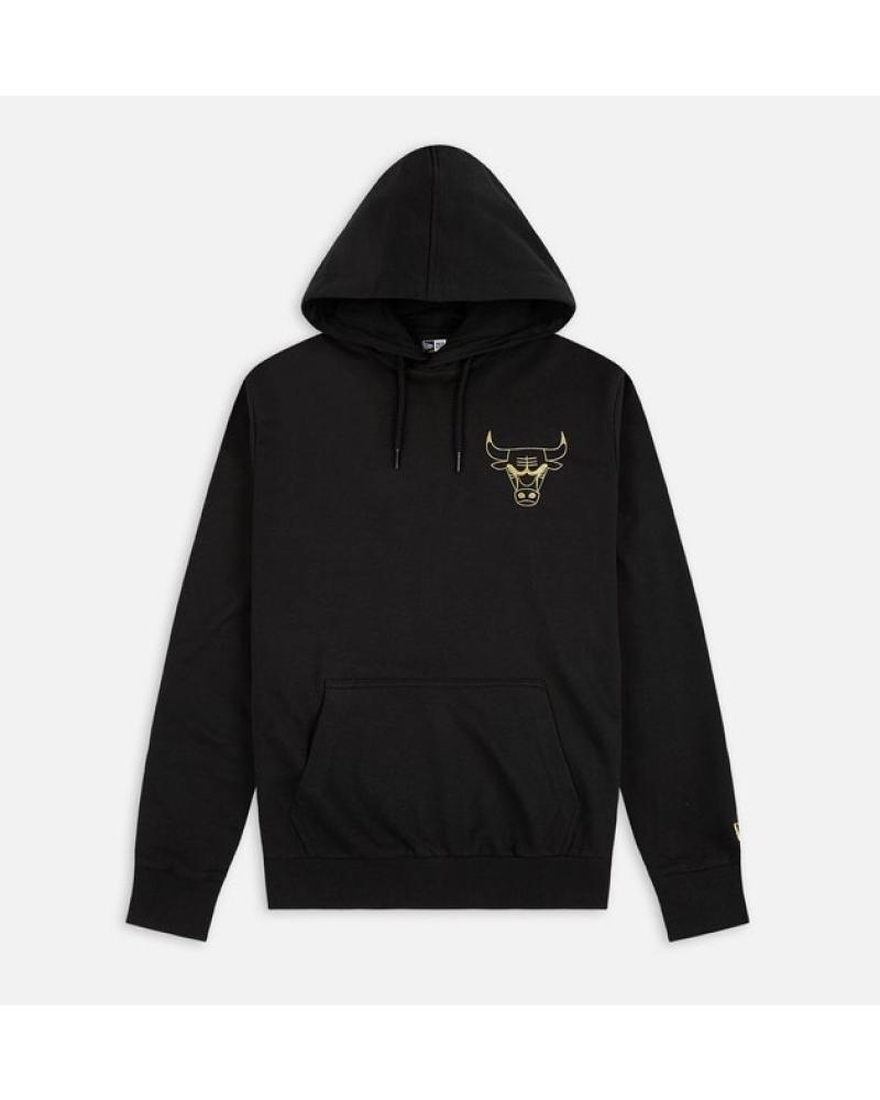 NEW ERA CHICAGO BULLS METALLIC GOLD HOODIE 1