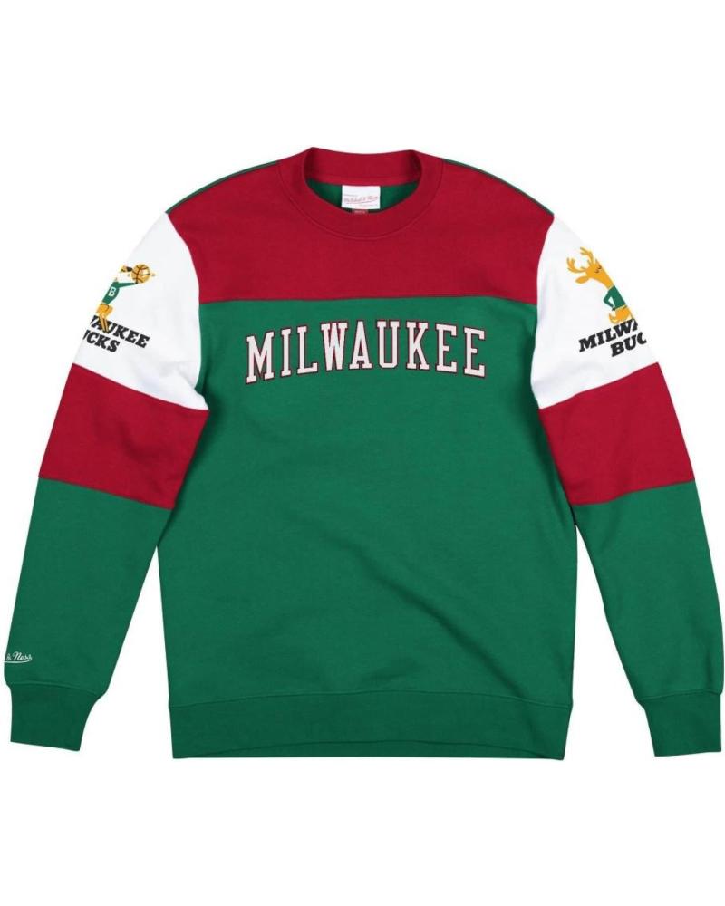 MITCHELL & NESS MILWAUKEE BUCKS PERFECT SEASON CREW SWEATSHIRT 1