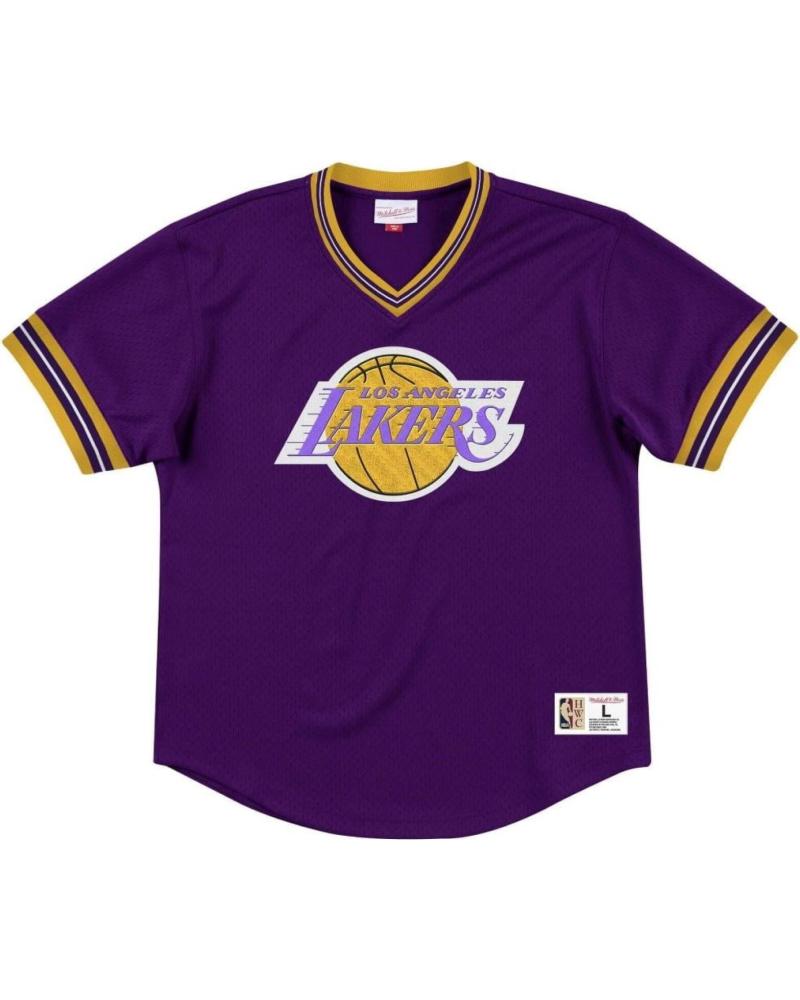MITCHELL & NESS LAKERS MESH CREWNECK T-SHIRT NBA UNBEATEN 1