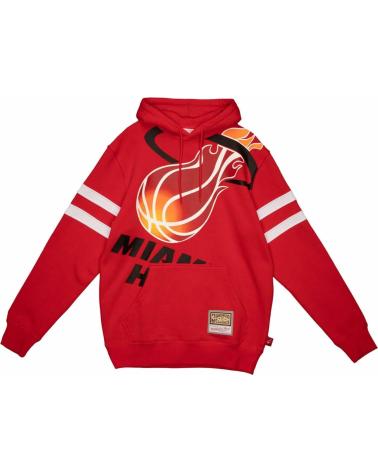 FELPA CON CAPPUCCIO MITCHELL & NESS MIAMI HEAT BIG FACE 2.0 FLEECE 1