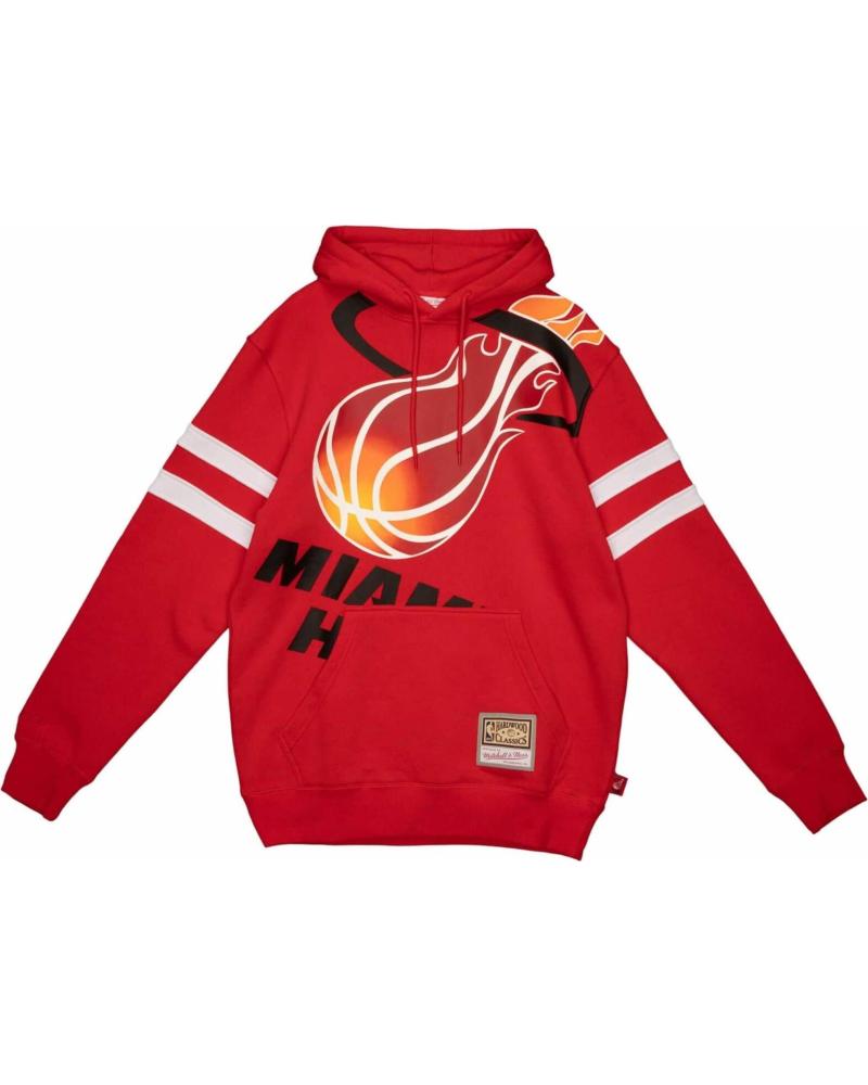 FELPA CON CAPPUCCIO MITCHELL & NESS MIAMI HEAT BIG FACE 2.0 FLEECE 1