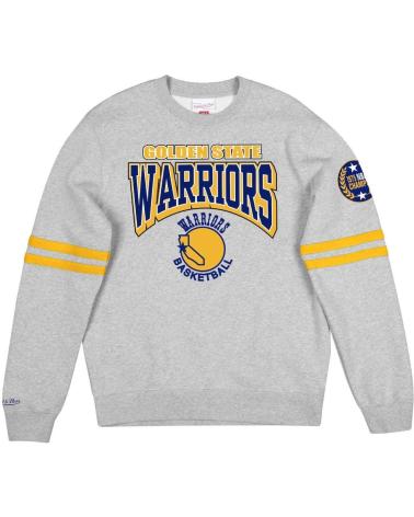 MITCHELL & NESS GOLDEN STATE WARRIORS ALL OVER PRINT FLEECE CREW SWEATSHIRT 1