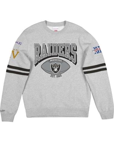MITCHELL & NESS OAKLAND RAIDERS ALL OVER PRINT FLEECE CREW SWEATSHIRT 1
