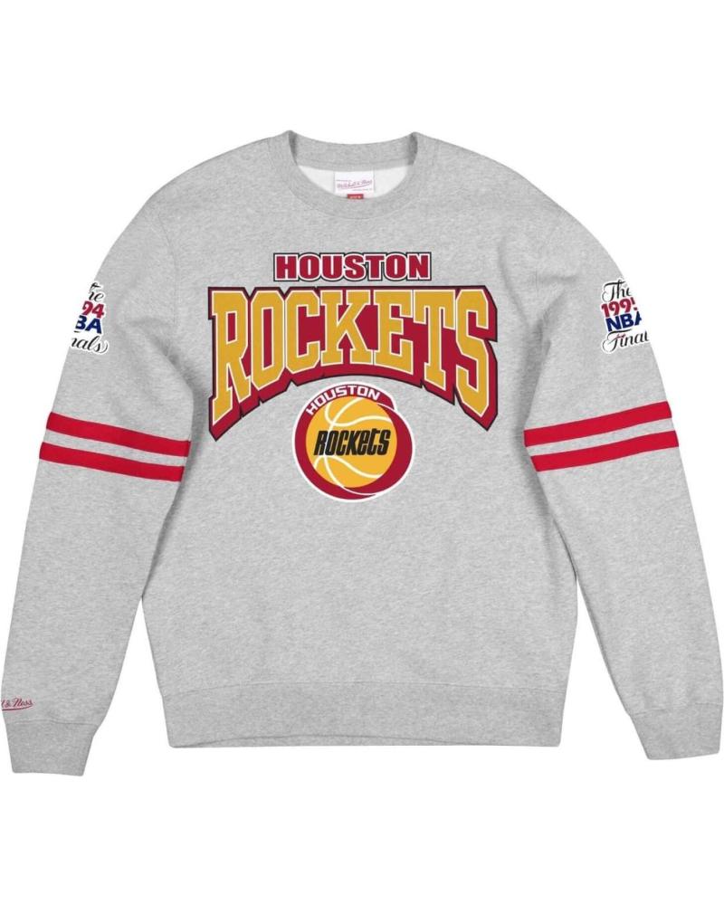 MITCHELL & NESS HOUSTON ROCKETS ALL OVER PRINT FLEECE CREW SWEATSHIRT 1