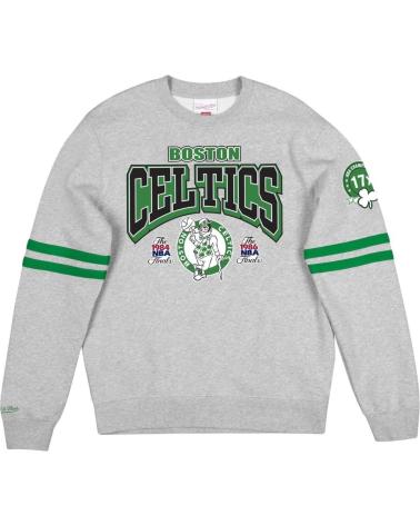 MITCHELL & NESS BOSTON CELTICS ALL OVER PRINT FLEECE CREW SWEATSHIRT 1