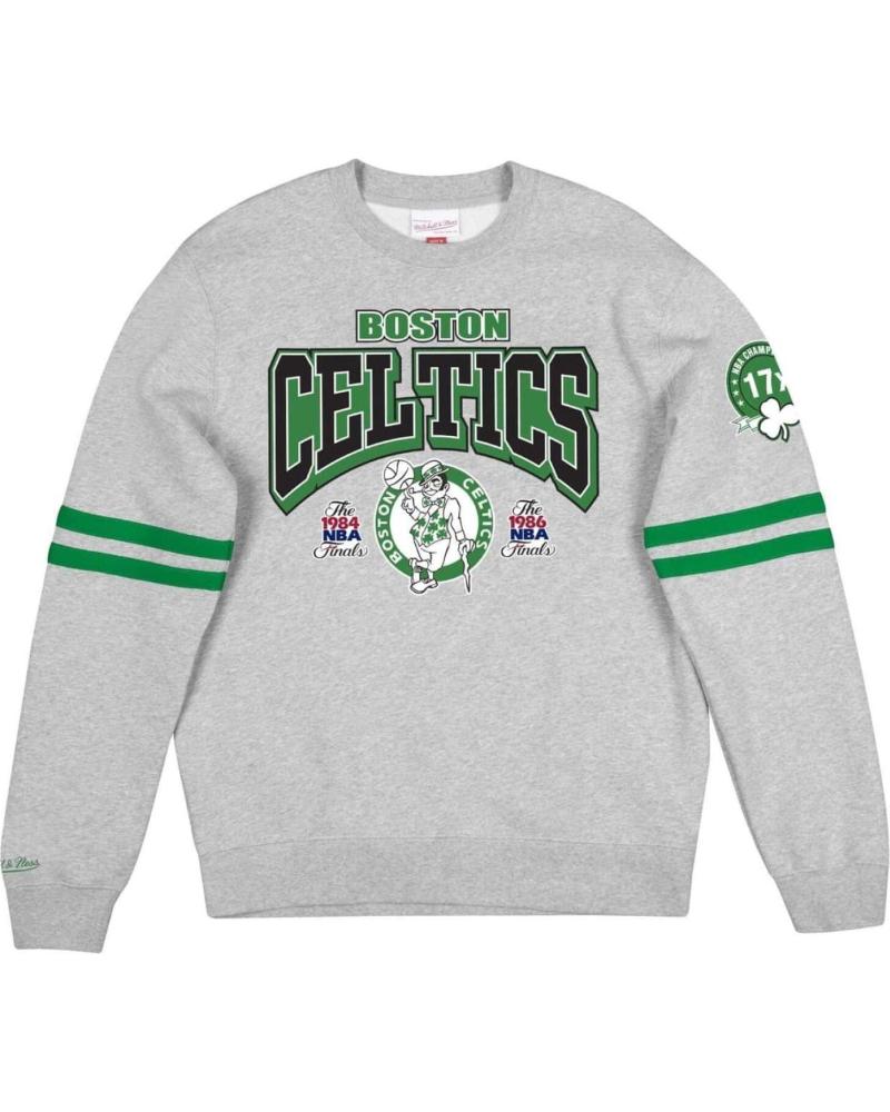 MITCHELL & NESS BOSTON CELTICS ALL OVER PRINT FLEECE CREW SWEATSHIRT 1