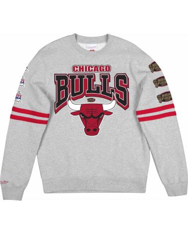 MITCHELL & NESS CHICAGO BULLS ALL OVER PRINT FLEECE CREW SWEATSHIRT 1