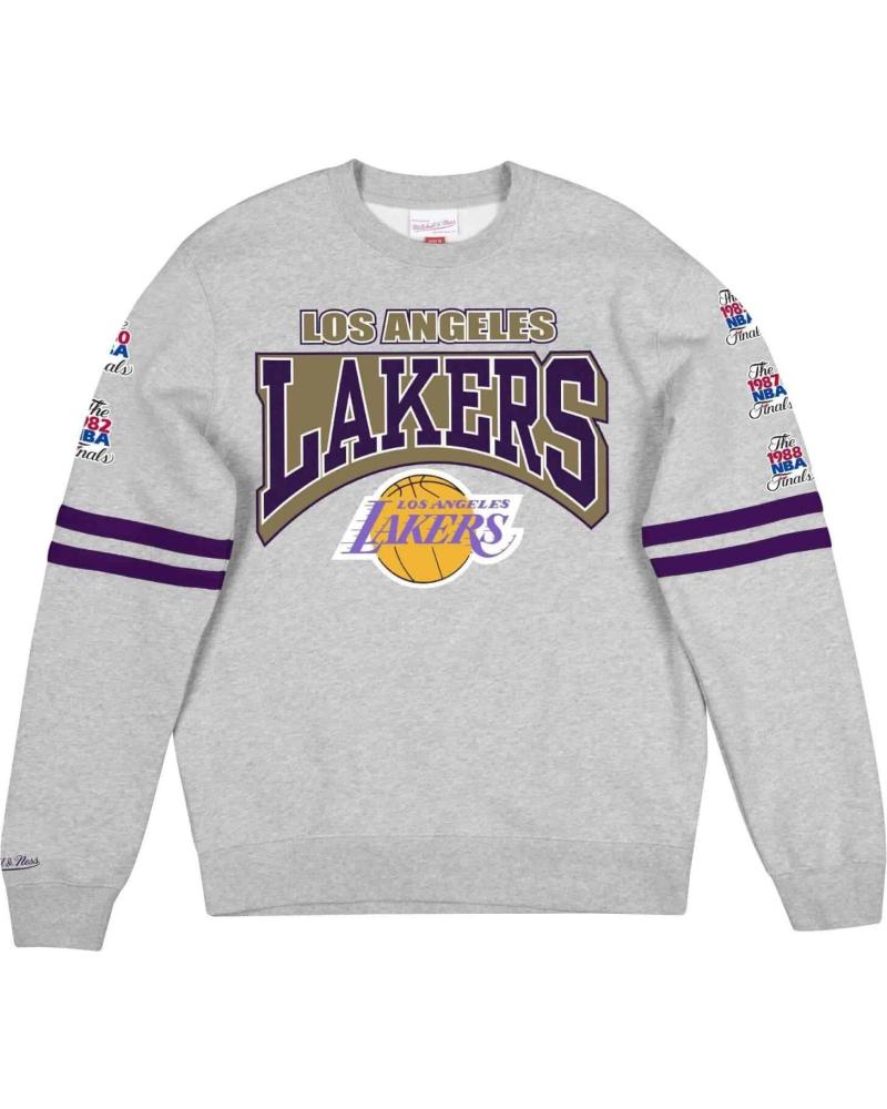 MITCHELL & NESS LOS ANGELES LAKERS ALL OVER PRINT FLEECE CREW SWEATSHIRT 1
