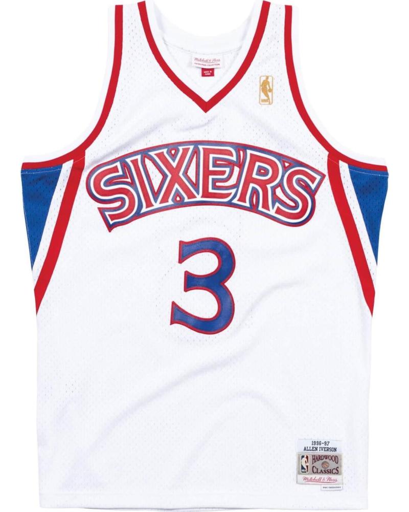 MITCHELL & NESS BASKETBALL TRIKOT ALLEN IVERSON PHILADELPHIA 76ERS #3 WEISS - 96-97 SW EDITION