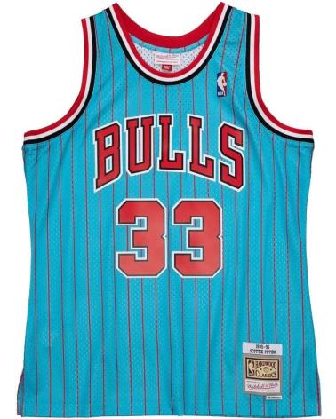 MAILLOT MITCHELL & NESS NBA SCOTTIE PIPPEN CHICAGO BULLS RELOAD SWINGMAN BLEU TURQUOISE 1