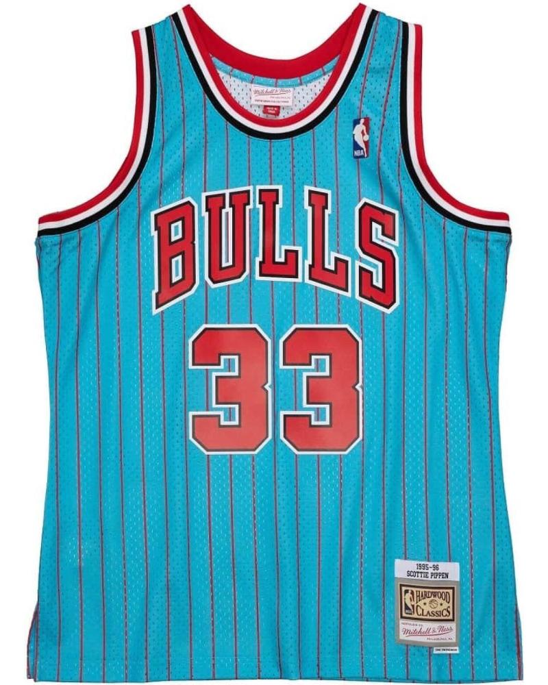 MITCHELL & NESS NBA TRIKOT SCOTTIE PIPPEN CHICAGO BULLS RELOAD SWINGMAN TÜRKISBLAU 1