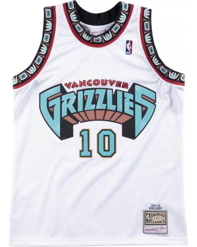 MITCHELL & NESS TRIKOT MIKE BIBBY #10 VANCOUVER GRIZZLIES 1998-99 WEISS SWINGMAN