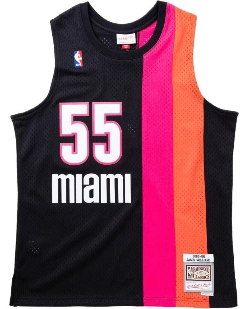 MITCHELL NESS CAMISETA DE BALONCESTO SMJYCP19244-MHEBLCK05JWI EN NEGRO PAR