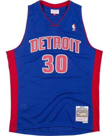 MAGLIA SWINGMAN MITCHELL & NESS RASHEED WALLACE DETROIT PISTONS 2003-04 #30 BLU 1