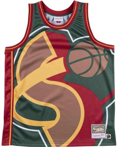 MITCHELL & NESS SEATTLE SUPERSONICS BIG FACE MESH TANK TOP 1