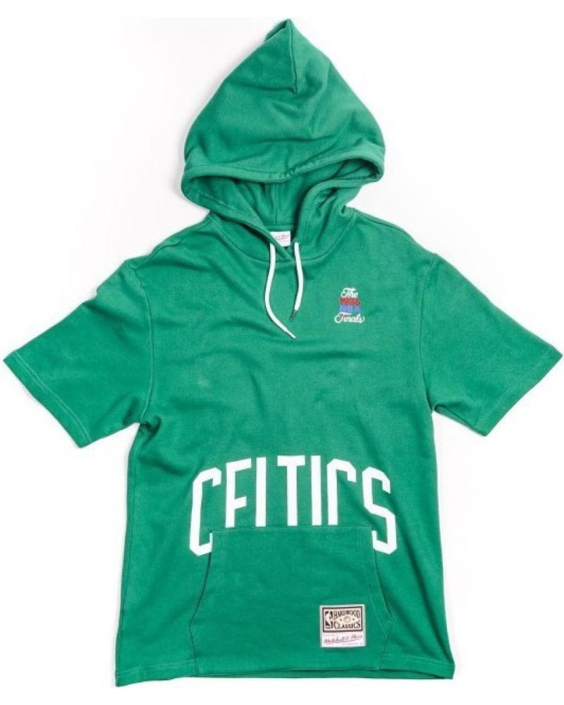 MITCHELL & NESS BOSTON CELTICS FRENCH TERRY GREEN HOODIE 1
