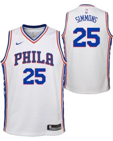 MAGLIA NIKE PHILADELPHIA 76ERS BEN SIMMONS #25 RETRO SWINGMAN