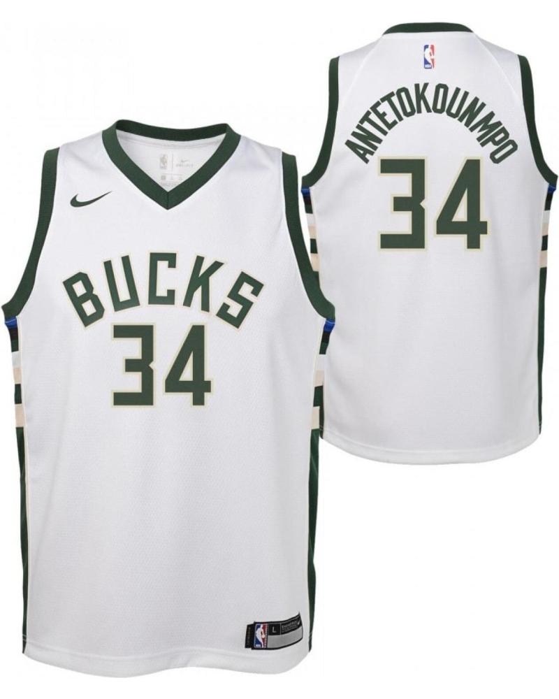 MAGLIA NIKE GIANNIS ANTETOKOUNMPO MILWAUKEE BUCKS SWINGMAN BIANCA