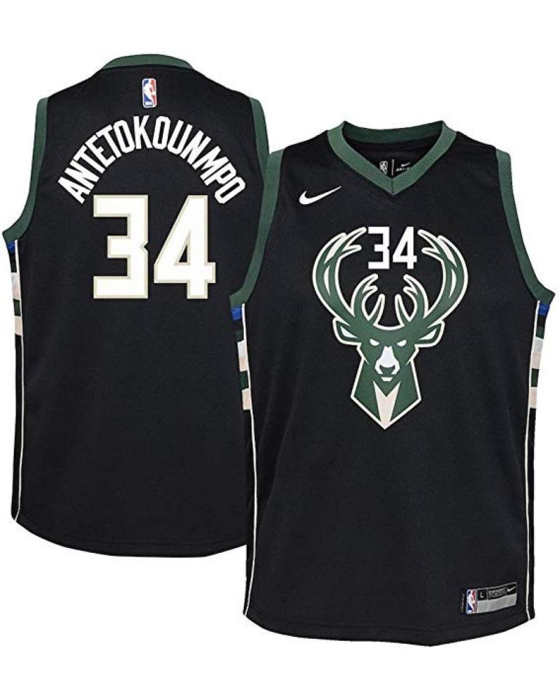 MAGLIA NIKE MILWAUKEE BUCKS GIANNIS ANTETOKOUNMPO SWINGMAN NERA