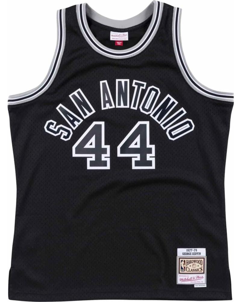 MITCHELL & NESS GEORGE GERVIN SAN ANTONIO SPURS SWINGMAN BASKETBALLTRIKOT SCHWARZ 1
