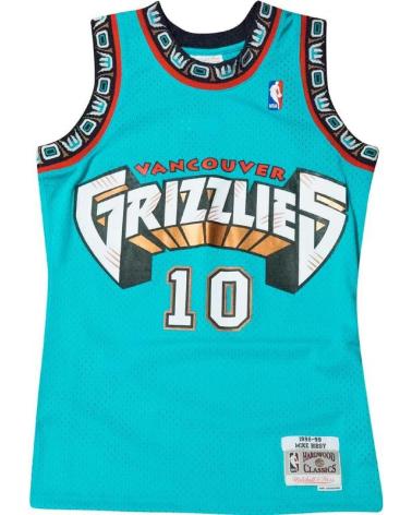 MITCHELL & NESS CAMISETA SWINGMAN MIKE BIBBY #10 VANCOUVER GRIZZLIES 1998-99 TURQUESA TURQUESA