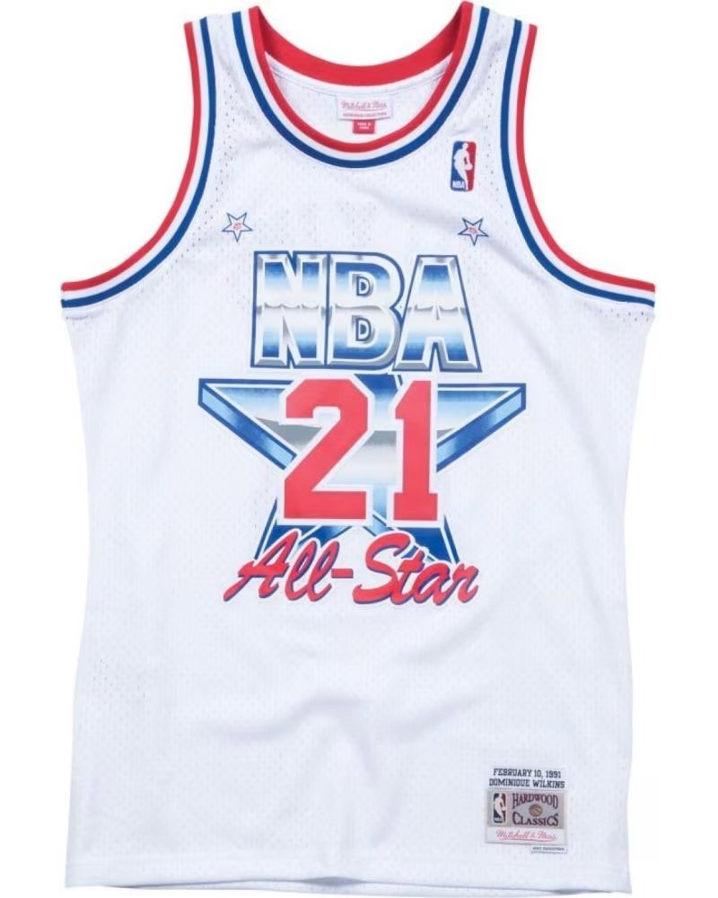 MITCHELL & NESS SWINGMAN TRIKOT DOMINIQUE WILKINS #21 ALL-STAR 1990 WEISS 1