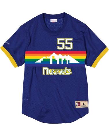 MITCHELL & NESS DIKEMBE MUTOMBO MESH CREWNECK JERSEY BLUE 1