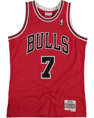 MAGLIA MITCHELL & NESS CHICAGO BULLS TONY KUKOC #7 SWINGMAN STAGIONE 1996-97 ROSSA 1
