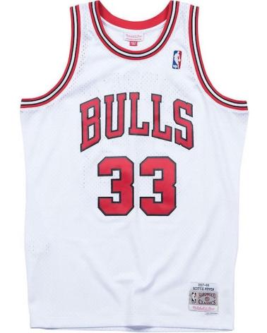 MITCHELL & NESS MAGLIA SWINGMAN SCOTTIE PIPPEN #33 CHICAGO BULLS HOME BIANCA BLANCO