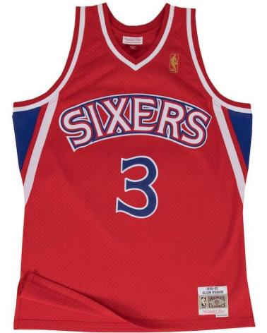 MITCHELL & NESS CAMISETA SWINGMAN ALLEN IVERSON #3 PHILADELPHIA 76ERS 1996-97 ROJA 1
