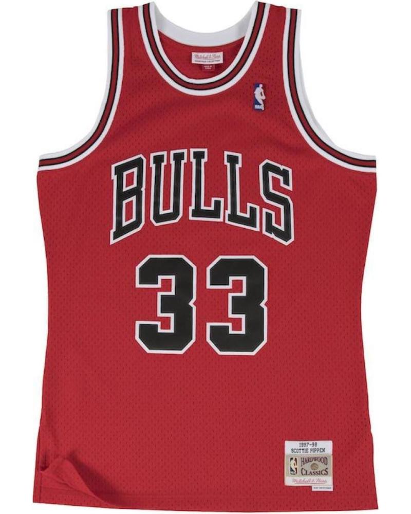MAILLOT SWINGMAN MITCHELL & NESS SCOTTIE PIPPEN CHICAGO BULLS ROUGE '97-'98 1