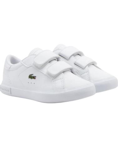 LACOSTE ZAPATILLAS POWERCOURT 225 BLANCAS CON CIERRE DE VELCRO BLANCO