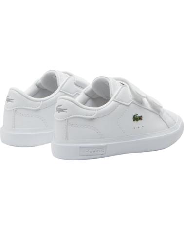 LACOSTE ZAPATILLAS POWERCOURT 225 BLANCAS CON CIERRE DE VELCRO BLANCO