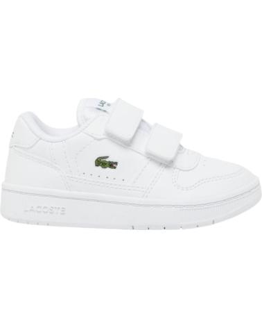 LACOSTE T-CLIP BLANCO CON CIERRE ADHERENTE PARA NIÑA BLANCO