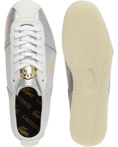 LACOSTE CLUB-LOW PLATEADAS PLATEADO