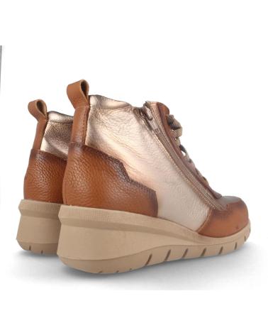 MARILA LEDER-STIEFELETTE IN COGNAC-FARBE MIT GEPOLSTERTER UND HERAUSNEHMBARER EINLEGESOHLE CUERO