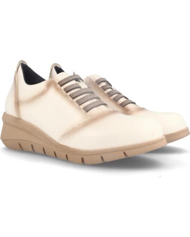 SCARPA SPORTIVA ELEGANTE MARILA IN PELLE BEIGE CON SOLETTA AMMORTIZZATA BEIGE