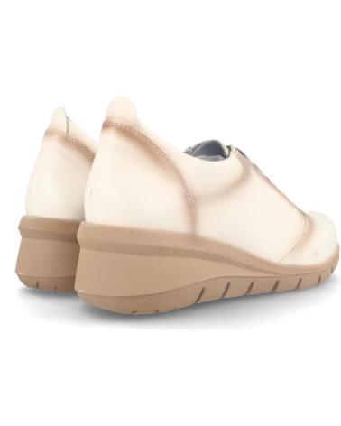 SCARPA SPORTIVA ELEGANTE MARILA IN PELLE BEIGE CON SOLETTA AMMORTIZZATA BEIGE