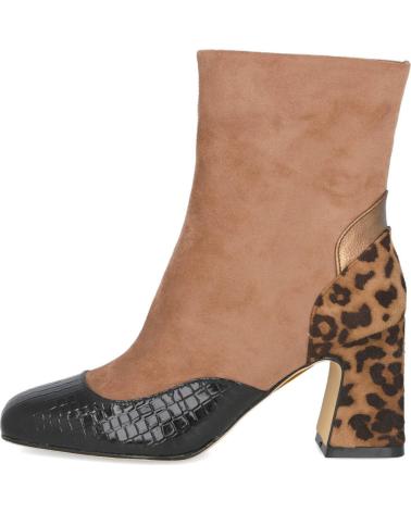 AZAREY BOTÍN TACÓN CUADRADO TALÓN LEOPARDO 562K248 TAUPE TAUPE