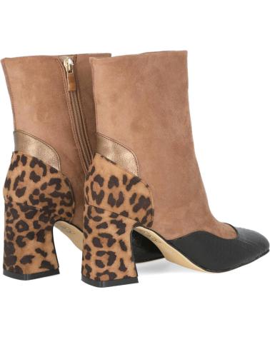 AZAREY BOTÍN TACÓN CUADRADO TALÓN LEOPARDO 562K248 TAUPE TAUPE