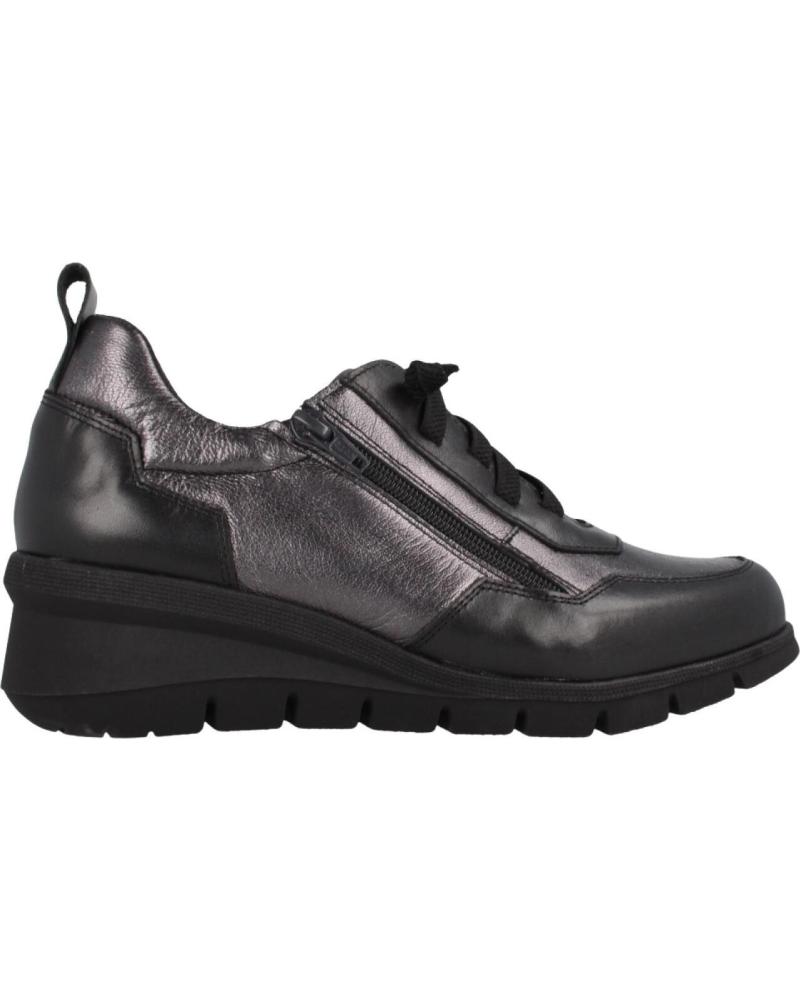 SNEAKER MARILA NERA IN PELLE CON SOLETTA IMBOTTITA ESTRAIBILE NEGRO