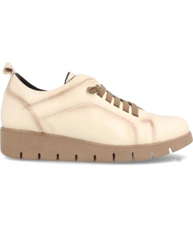 MARILA TÊNIS DE COURO ACOLCHOADO BEGE BEIGE