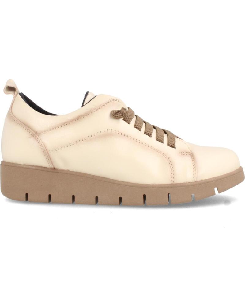 MARILA TÊNIS DE COURO ACOLCHOADO BEGE BEIGE