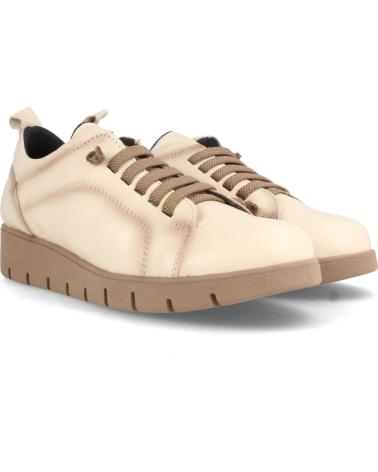 MARILA TÊNIS DE COURO ACOLCHOADO BEGE BEIGE