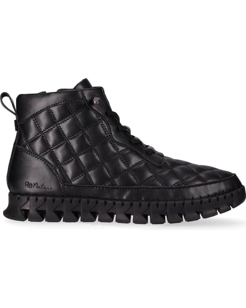 CHIKA10 RE FLORES 04 QUILTED ANKLE BOOTS IN BLACK NEGRO-BLACK