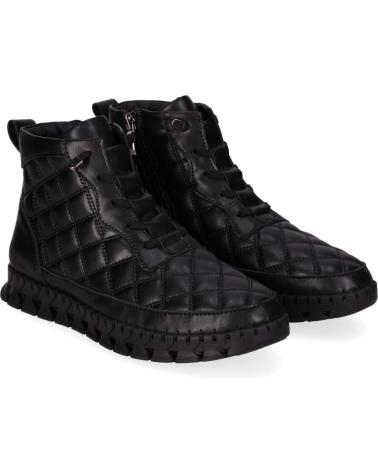 CHIKA10 RE FLORES 04 QUILTED ANKLE BOOTS IN BLACK NEGRO-BLACK