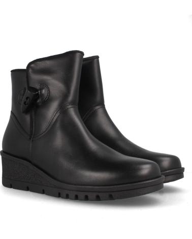 MARILA BOTIN DE PIEL CON CUNA Y PASADOR YECLA NEGRO