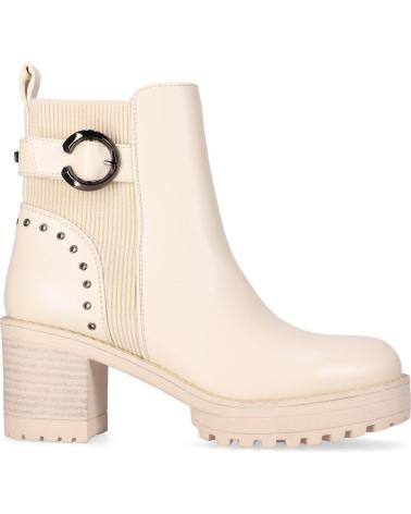 CHIKA10 PILAR 29 BEIGE ANKLE BOOTS WITH HEEL AND STUDS BEIG-BEIGE