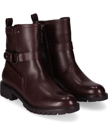 CHIKA10 JOYCE 04 DARK BROWN ANKLE BOOT WITH BUCKLE MARRON-DK BROWN