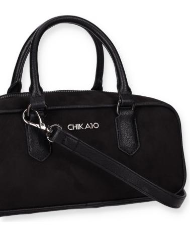 MALA A TIRACOLO CHIKA10 FIESTA 01 PRETA COM ALÇA SUPERIOR NEGRO-BLACK